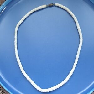 White Heishi Bead Necklace - Unbranded
